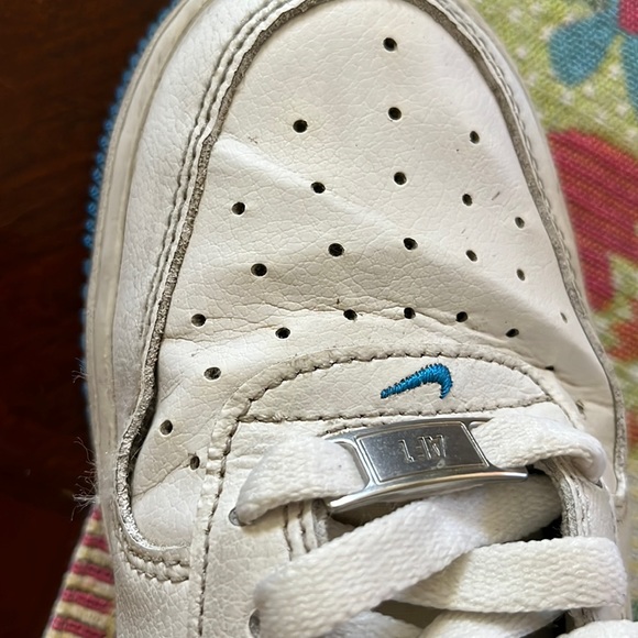 Nike Air Force 1 White Blue - Picture 2 of 6